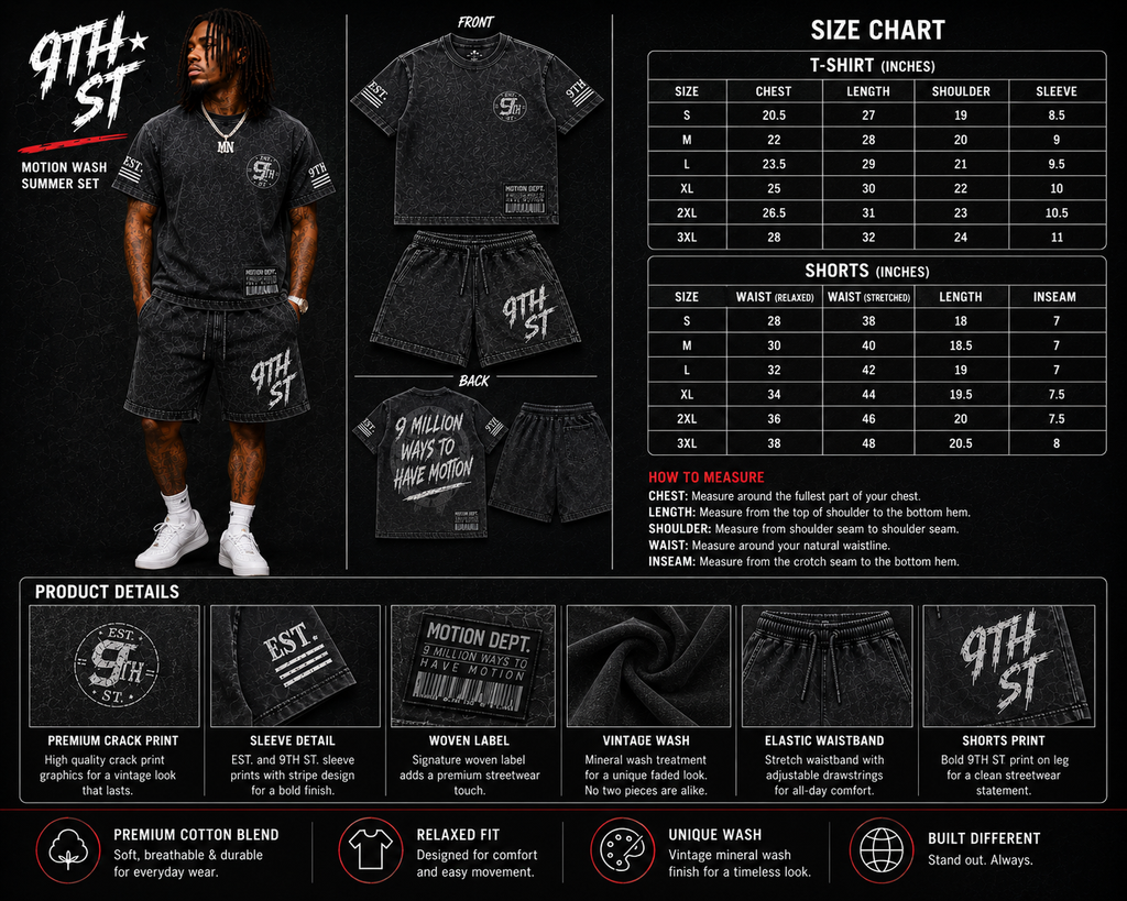 EST 9TH ST™ Motion Wash Street Set